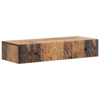 vidaXL Mesa Lateral Montada En La Pared Madera Envejecida Vidaxl