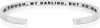Mantra Life Is Tough, My Darling, But So Are You (within) bracelet in Silver at Nordstrom