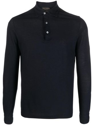 Dell'Oglio Polo a maniche lunghe - Blu