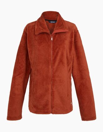 Regatta Womens Regatta Womens/Ladies Heidy Fluffy Full Zip Fleece Jacket - Red Ochre - Size: 12