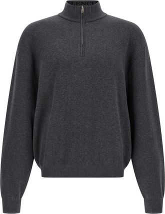 Balenciaga Grey Half zip sweater