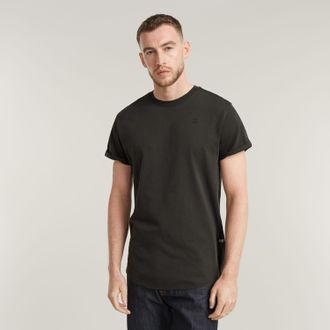 G-Star T-Shirt G-STAR Lash, Herren, Gr. XXL, grau (asfalt), Jersey, Obermaterial: 100% Baumwolle, unifarben, normal h&uuml;ftbedeckend, Rundhals, Umschlagsaum kre
