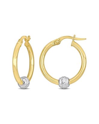 Italian Gold, Inc 14K Italian Two-Tone Hoops