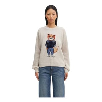 Maison Kitsun&eacute; Donna, Maglie, Beige, XS, new