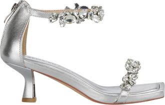Alma En Pena Sandaal met hak en strass decoratie - Dames - Sandalen met hakken - Grijs - 38 EU - Schoenen