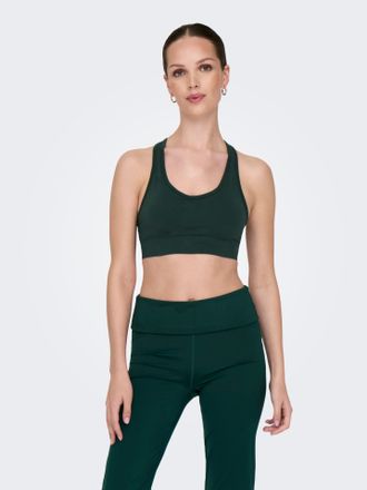 Only Play Sport-BH ONLY PLAY ONPDAISY SEAM SPORTS BRA - NOOS, Damen, Gr. L (40), N-Gr, gr&uuml;n (scarab), Jersey, Obermaterial: 92% Polyamid, 8% Elasthan, unifarben