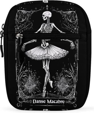 Generic Danse Macabre Trendy Crossbody Bag for Men Women Small Satchel Men Sling Adjustable Shoulder Strap Messenger
