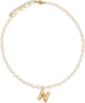 Petit Moments Dainty Initial Pendant Necklace in Gold-N at Nordstrom