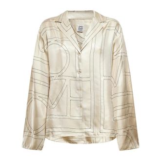 Toteme Dames, Blouses & Shirts, Wit, Maat: XS Zijde