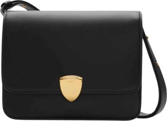 Burberry Shield-Detail Leather Crossbody Bag