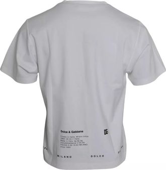 Dolce & Gabbana White Red Lips Print Cotton Men Mens T-shirt