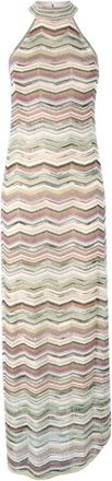 Missoni Lange jurk met halternek en pailletten - Dames - Avondkleed - Veelkleurig - S - Pailletten - Kleedjes
