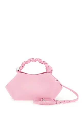 Ganni Womens Handbag Bou Small Butter Bag Pink Leather Handbags Hand