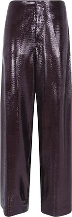 Alberta Ferretti Wide Broeken - Dames - Wijde Broeken - Bruin - S - Broeken