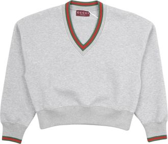 Gucci Dames, Sweatshirts & Hoodies, Grijs, Maat: S Katoen