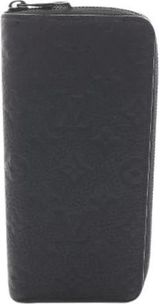 Louis Vuitton Pre-owned Wallets, male, Black, Size: ONE SIZE Pre-owned Zippy Wallet Vertical Monogram Taurillon Long Wallet