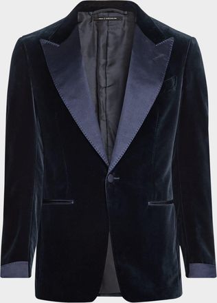 Tom Ford Mens Shelton Velvet and Satin Evening Jacket