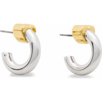 Kate Spade New York heart huggie hoop earrings in Gold/Silver at Nordstrom