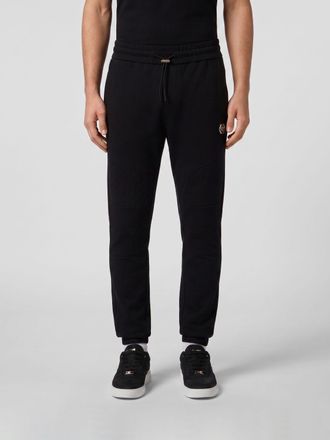 Philipp Plein Pantaloni jogging in cotone con logo Hexagon