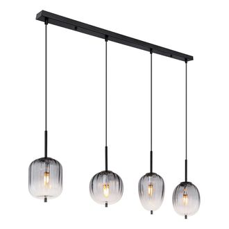 Globo Lighting L&aacute;mpara Colgante - Attila - Negro - Vidrio Vidrio Ahumado - Globo