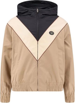 Valentino Light Jackets, male, Multicolor, Size: M Full-Zip Jacket In Nylon