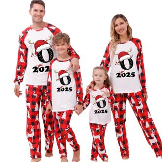 Generic Christmas Pyjamas Sets for Family, Matching Sets Christmas PJs for Family Pajamas,Set A-Z Letter Printed Mens Womens Xmas Matching Pyjama Loungewear N