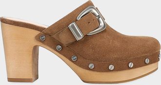 Veronica Beard Larken Suede Platform Clogs