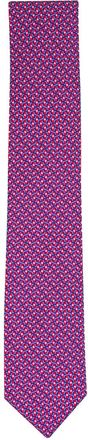 Canali Cravatta con motivo geometrico - Rosso