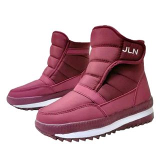 Generic Winter womens boots, warm mens snow boots, waterproof womens cotton shoes, thickened suede mens and womens shoes (Red, Shoe Size, Adult, Women, 6.5, N