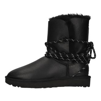 UGG Bailey Tie Leather Ankle Boot - - Shoes - Donna - Nero - 36 EU