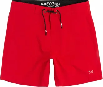 Dark Seas Mens Current Hitch Boarshort In Red