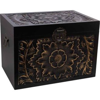 Wanderlust Deco Ba&uacute;l De Madera 60x40x42h Cm