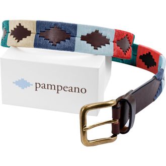 Pampeano Multi Belt in Brown/navy/red/blue/cream at Nordstrom, Size 32