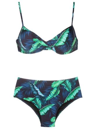 Lygia & Nanny Set bikini Verônica con stampa - Blu
