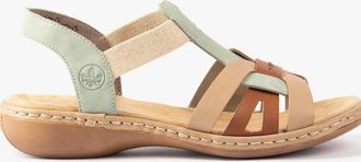 Rieker Womens Rieker 65918-52 Womens Sandals Green Combination - Size: 6.5