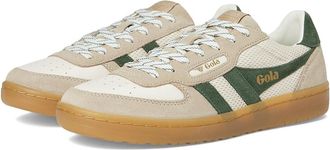 Gola Hawk 83 Womens Shoes White/Bone/Evergreen/Gum : 7.5 B - Medium, Leather