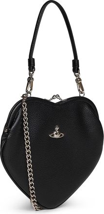Vivienne Westwood Womens Handbag Belle Heart Frame Black Polyethylene Handbags Hand Bags