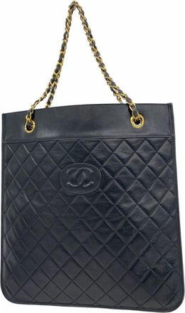 Chanel Black Leather Tote Bag (Pre-Owned)