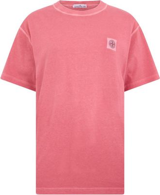 Stone Island Pink Crew Neck T-Shirt