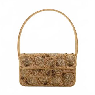 America & Beyond Womens Shell Artisan Shoulder Bag In Gold