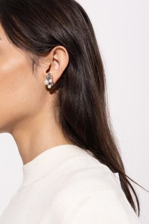 Givenchy Earrings With Shimmering Crystals, Womens, Silver