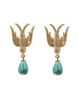 Eyecandy LA Eye Candy La Luxe Collection Crystal Bird Statement Earrings