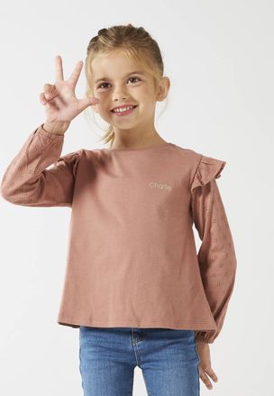 Vertbaudet M&auml;dchen Blusenshirt BASIC rosenholz