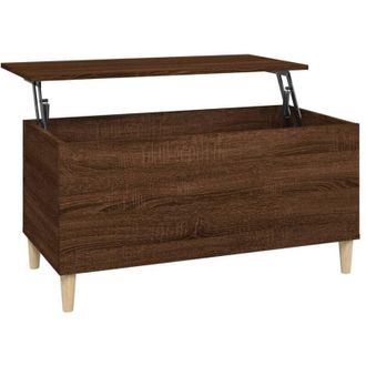 vidaXL Vidaxl - Coffee Table Brown Oak 90x44.5x45 cm Engineered Wood