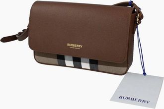 Burberry Womens Burberry New Hampshire Earth Shoulder Bag - Brown