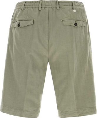 Pantaloni Torino Mens Sage Green Lyocell Blend Bermuda Shorts Y423
