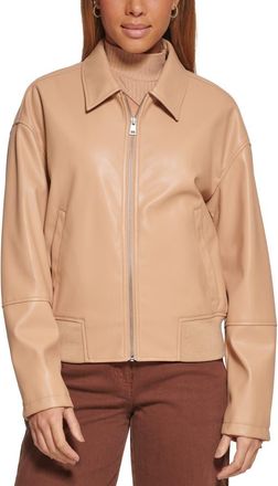 Levi's Faux Leather Bomber Jacket in Biscotti at Nordstrom, Size X-Large