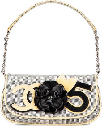 Chanel 2005-2006 Canvas Camellia CC No. 5 shoulder bag - Yellow
