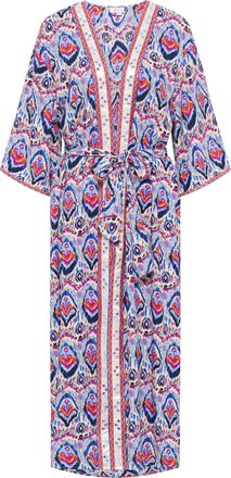 Izia Kimono Dames Blauw Veelkleurig
