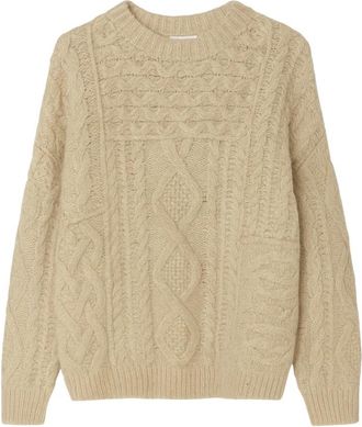 Isabel Marant Beige Deotille Pullover - Dames - Ronde hals truien - Beige - S - Truien & Vesten